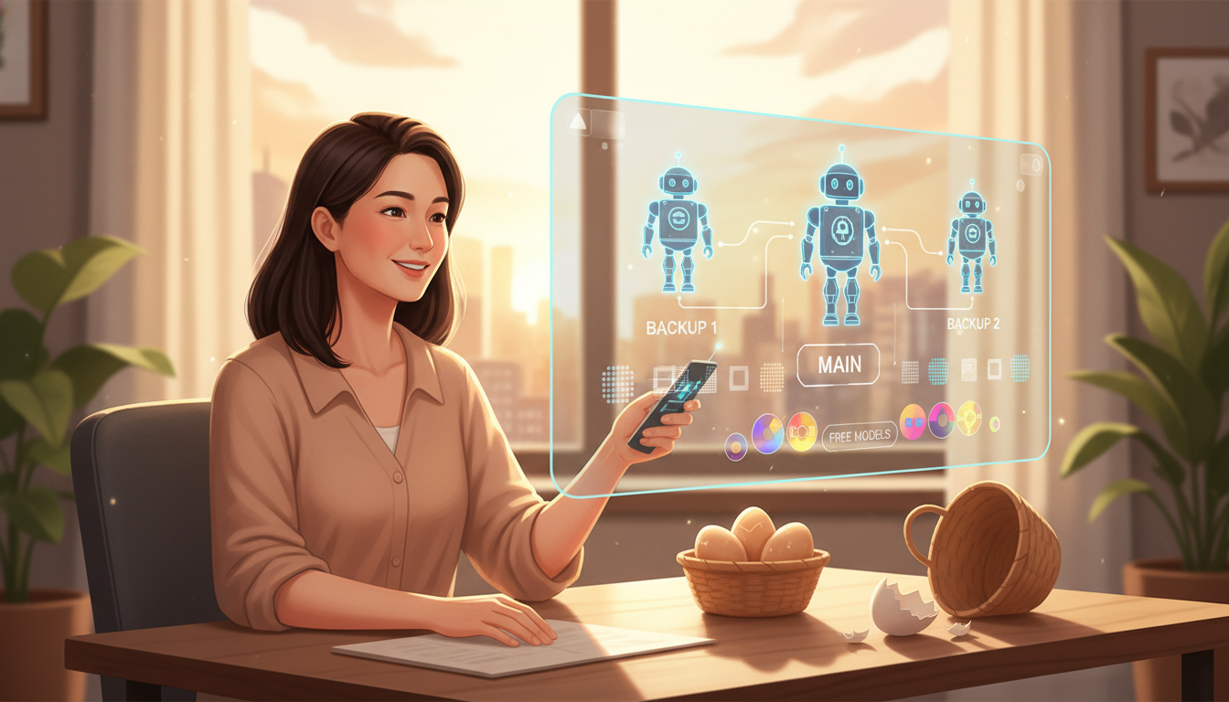 別把雞蛋放同一個籃子！我的 AI 機器人備援策略：OpenRouter 免費模型實戰心得