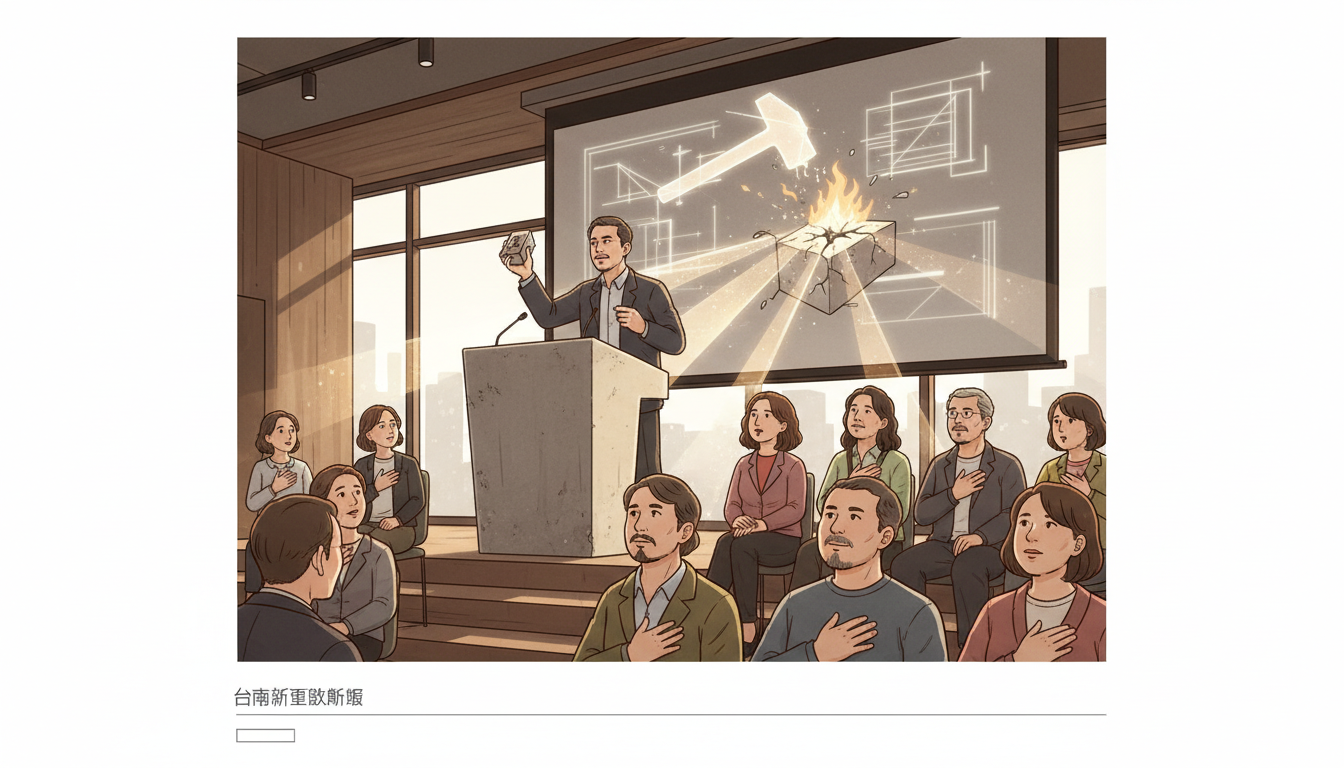 台南新頭殼論壇深度紀實:從建築傻勁到文創困境,五位講者引爆的文化省思與未來出路 9 建築的傻勁:毛森江的清水混凝土哲學與文化人的燃燒