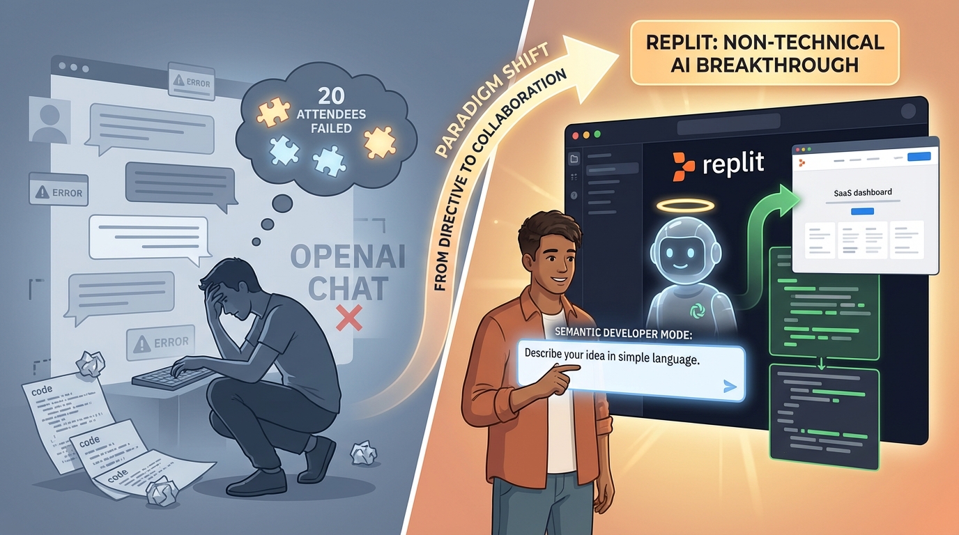 不會寫程式也能開發SaaS?行銷人血淚實測:OpenAI 20次失敗後,Replit語意開發的逆轉勝公式 11 Replit breakthrough:找到適合非技術者的AI開發環境