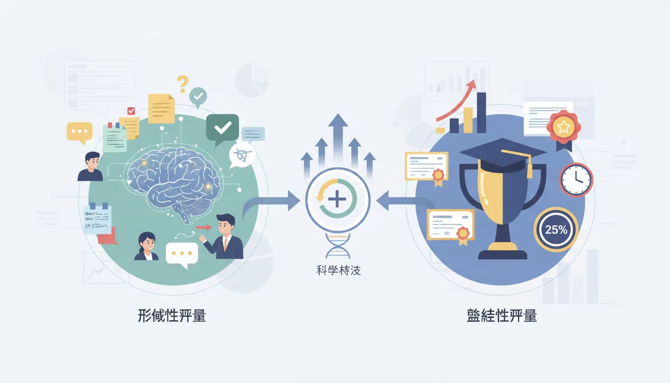 測試的核心概念與基本原理:5大領域完整解析,掌握從軟體到醫學的測試方法 16 教師正在檢視學生測驗卷和評量數據,桌上放著統計圖表和評分標準,展現教育測試與評量的科學化過程